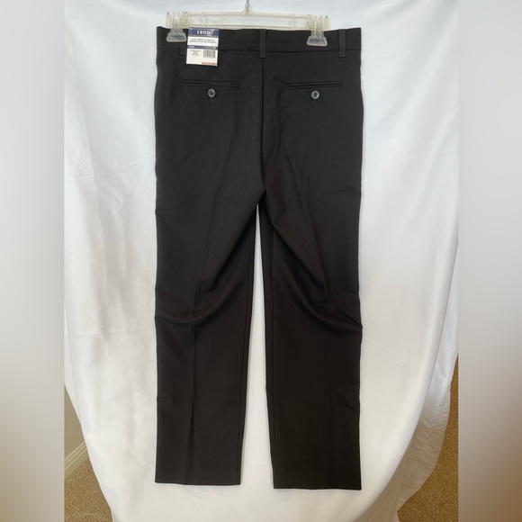 NWT Izod Boys Black Flat Front Stretch Devant Plat Extensible Dress Pants - Picture 6 of 6